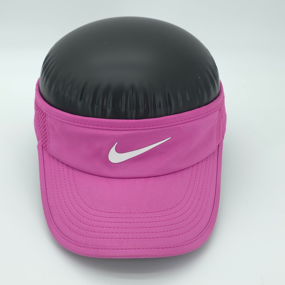 Nike Visor Hat Womens Pink Featherlight Dri-FIT Adjustable Running Tennis Golf